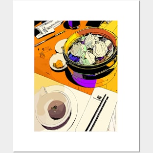 Dumplings punk graphic style Posters and Art